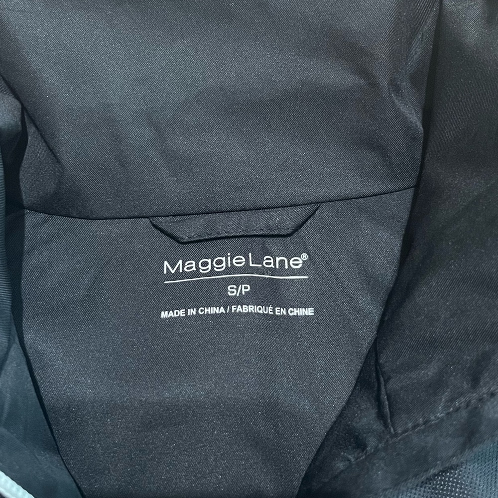 Maggie Lane Black Zip Up Athletic Golf Windbreak Jacket - Picture 3 of 6